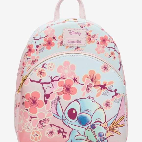 Loungefly Handbags - Loungefly Disney Stitch and Scrump Cherry Blossom Mini Backpack